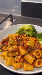 creamy chicken chorizo pasta1