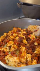 creamy chicken chorizo pasta3