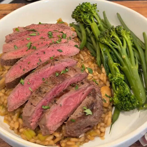 mushroom risotto & fillet steak4